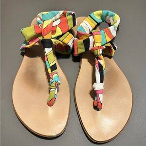 Trina Turk Multicolor Strappy Sandals 10 M
